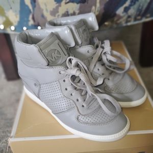Used MK Nikko wedge sneaker, 2013 release, grey
